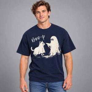 Halloween Ghost Cat Boop Shirt 2