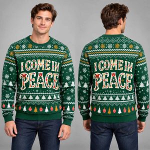 I Come In Peace Ugly Christmas Sweater 1 I Come In Peace Ugly Christmas Sweater 2