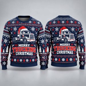 Merry Trucking 2026 Christmas Ugly Sweater