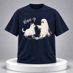 Halloween Ghost Cat Boop Shirt